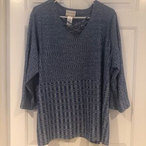 NWOT ALFRED DUNNER LIGHT BLUE TOP